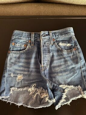 LEVI’S Denim Distressed Women's Shorts - Blue